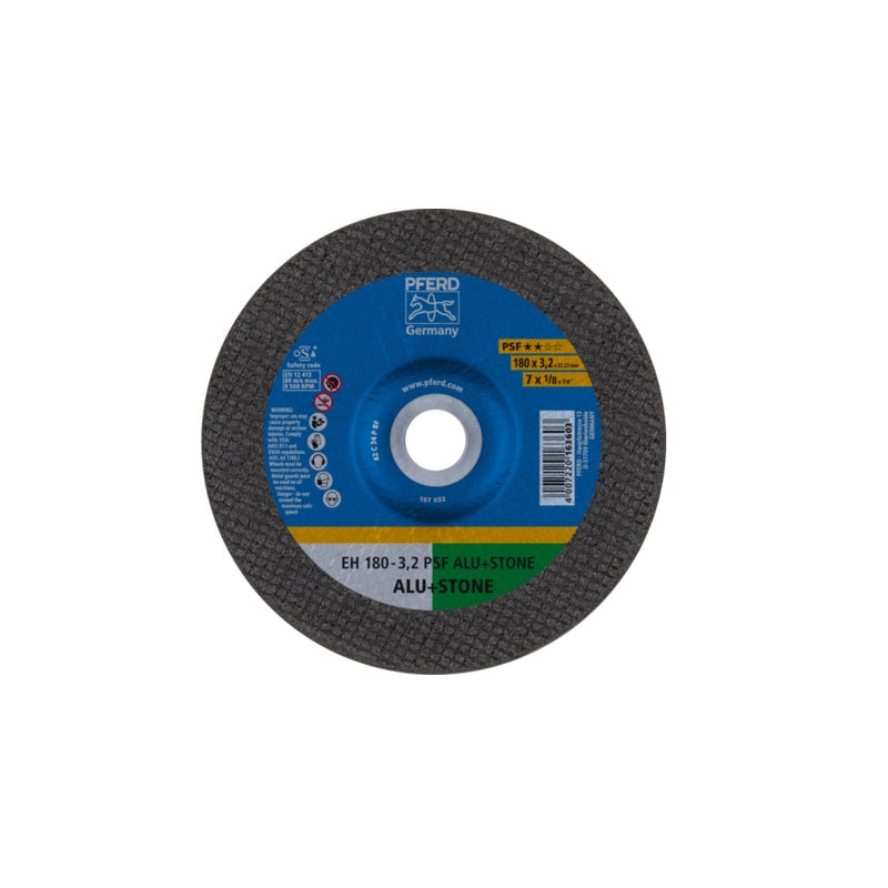 Disco de Corte PFERD de 7" (180 x 3.2 mm) PSF ALUMINIO Y PIEDRA | Máquinas y Equipos Comerciales, S.A. 