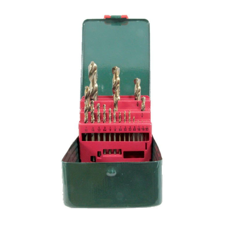 Juego de 19 piezas de brocas de cobalto para metal de ø 1/32” a ø 1/2” marca Metabo | Máquinas y Equipos Comerciales, S.A. 