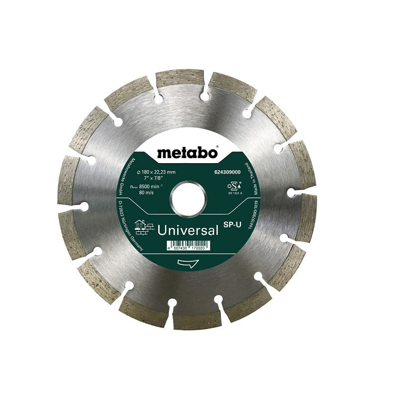 Disco de Corte Diamantado METABO de 7" (180 mm) 14 Segmentos | Máquinas y Equipos Comerciales, S.A. 