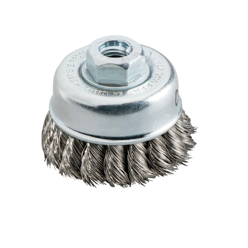 Cepillo (Copa) de Alambre de Acero Trenzado METABO de 4" (100 mm) M14 | Máquinas y Equipos Comerciales, S.A. 
