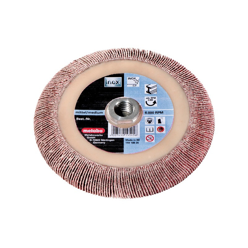 Disco Abrasivo de Láminas METABO de 5” (125 x 8 mm) Grano 60 Ceramica | Máquinas y Equipos Comerciales, S.A. 