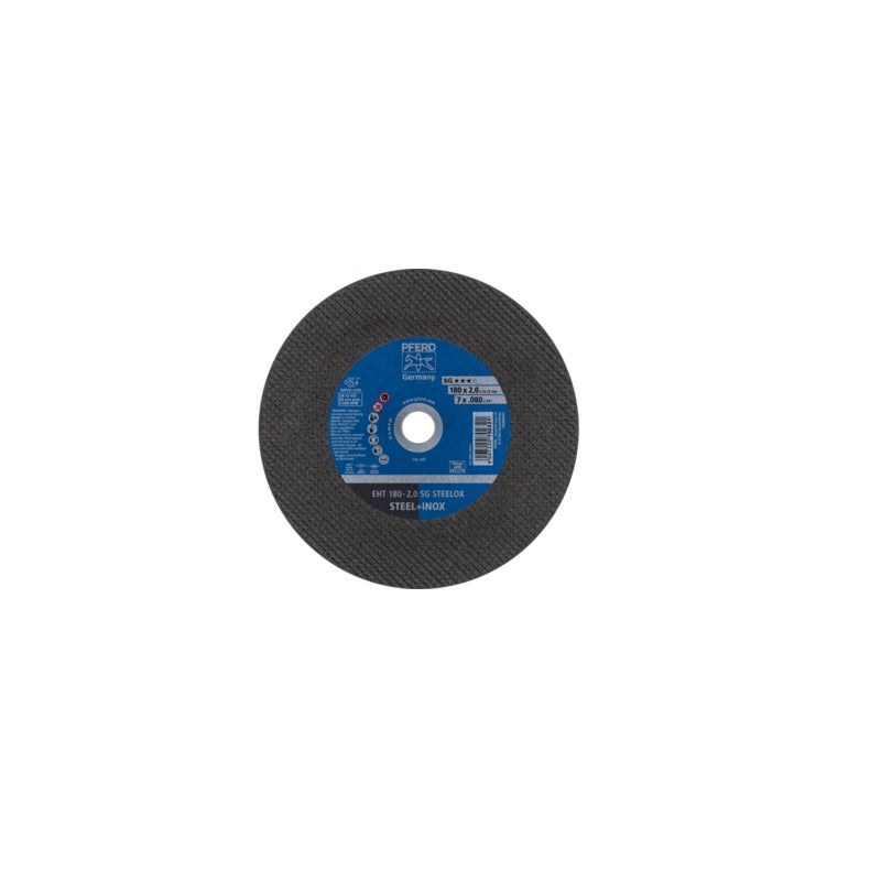 Disco de Corte PFERD de 7" (180 x 2.0 mm) SG STEELOX | Máquinas y Equipos Comerciales, S.A. 