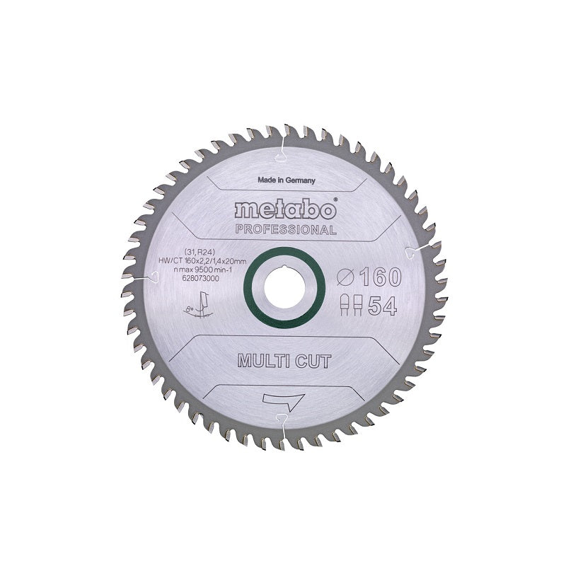 Hoja de sierra circular HW/CT de ø 7.48” x 6/5” y Z 56 DP/DT marca Metabo | Máquinas y Equipos Comerciales, S.A. 
