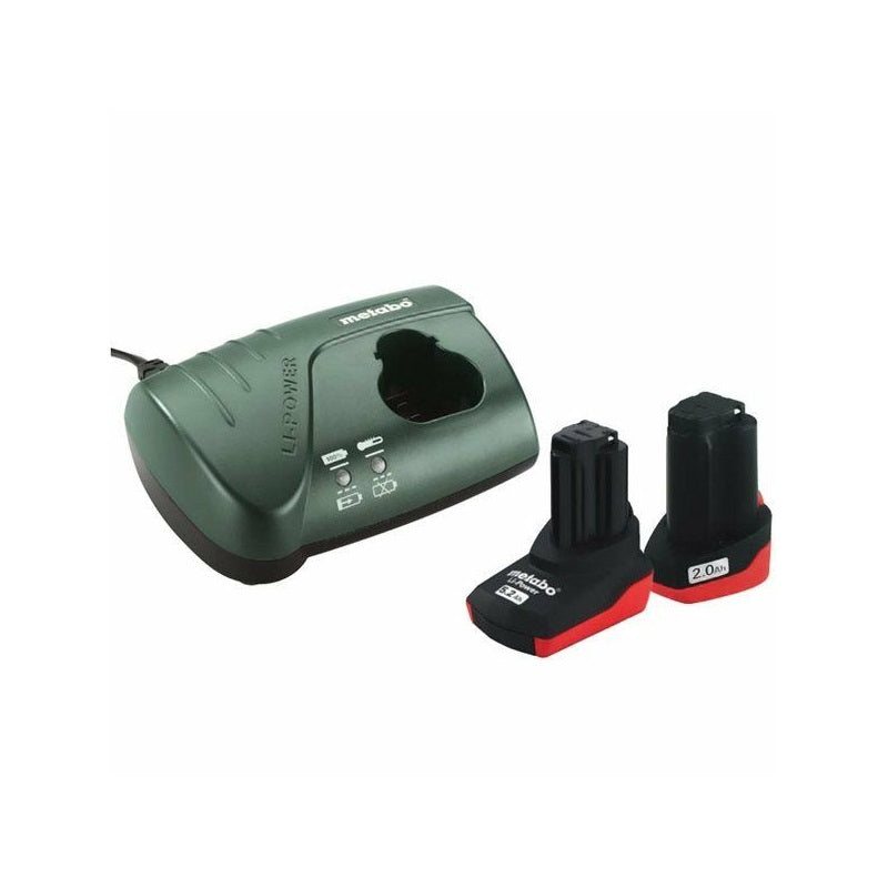Set Batería(s) y Cargador METABO de 10.8V (1x 2.0 Ah 1x 5.2 Ah) Li-Ion (220V) | Máquinas y Equipos Comerciales, S.A. 