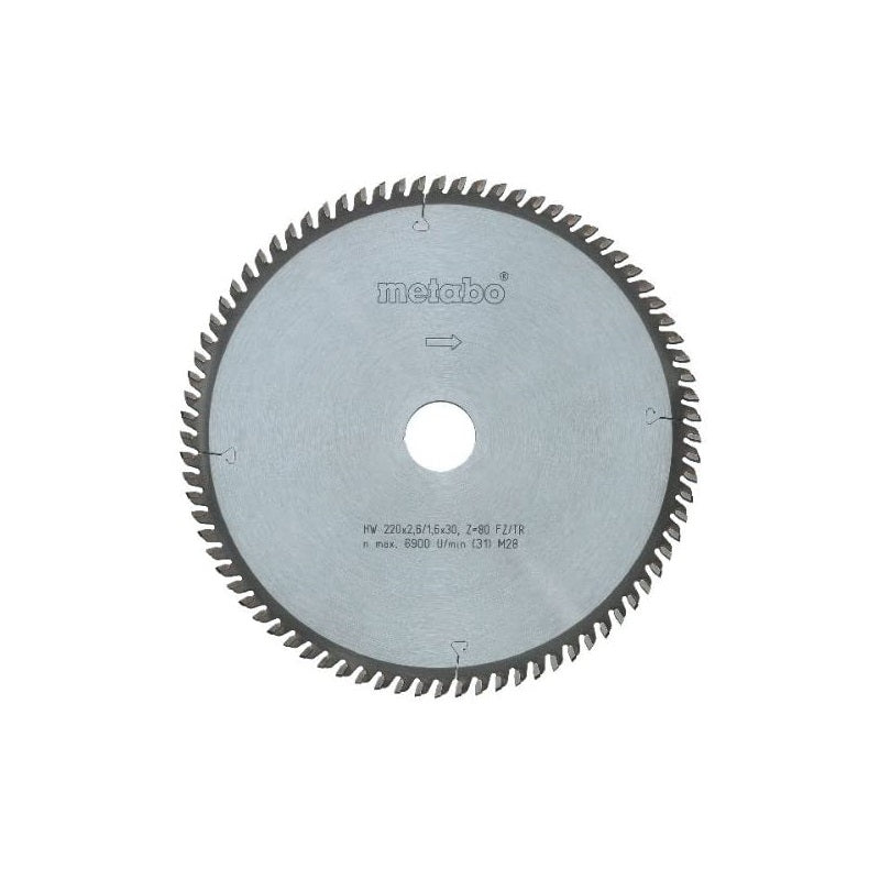 Hoja de sierra circular HW/CT de ø 9.05” x 6/5” y Z 60 FZ/TR marca Metabo | Máquinas y Equipos Comerciales, S.A. 