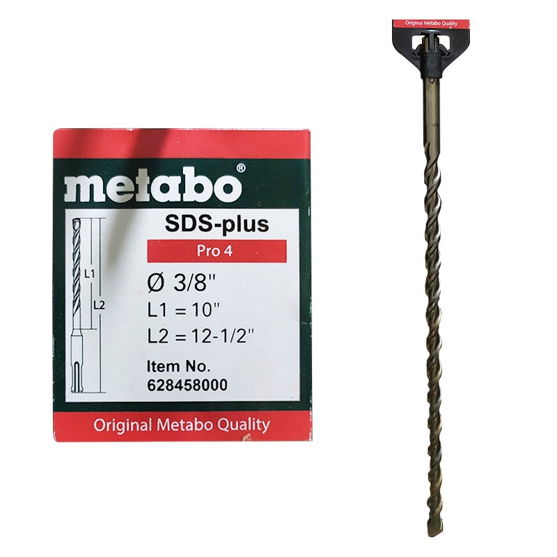 Broca METABO de 3/8" x 10” SDS-PLUS Pro 4 | Máquinas y Equipos Comerciales, S.A. 
