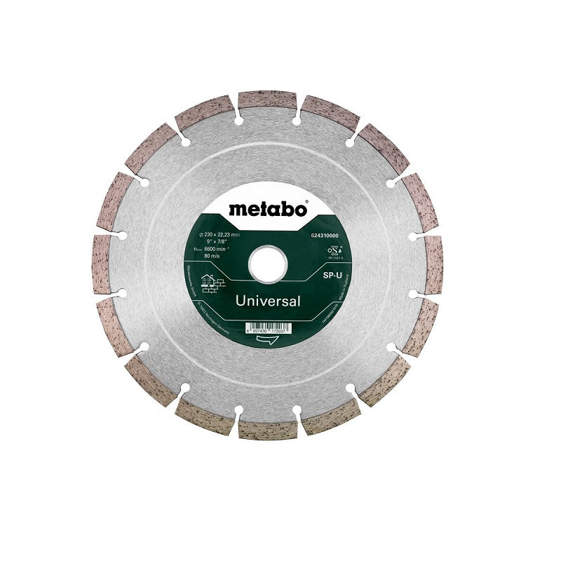 Disco de Corte Diamantado METABO de 9" (230 mm) 16 Segmentos | Máquinas y Equipos Comerciales, S.A. 