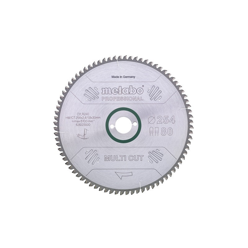Hoja de sierra circular HW/CT de ø 8.66” x 6/5” y Z 80 DP/DT marca Metabo | Máquinas y Equipos Comerciales, S.A. 