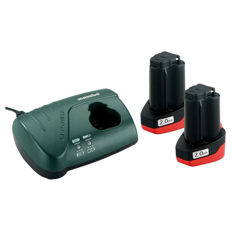 Set Batería(s) y Cargador METABO de 10.8V (2x 2.0 Ah) Li-Ion (220V) | Máquinas y Equipos Comerciales, S.A. 